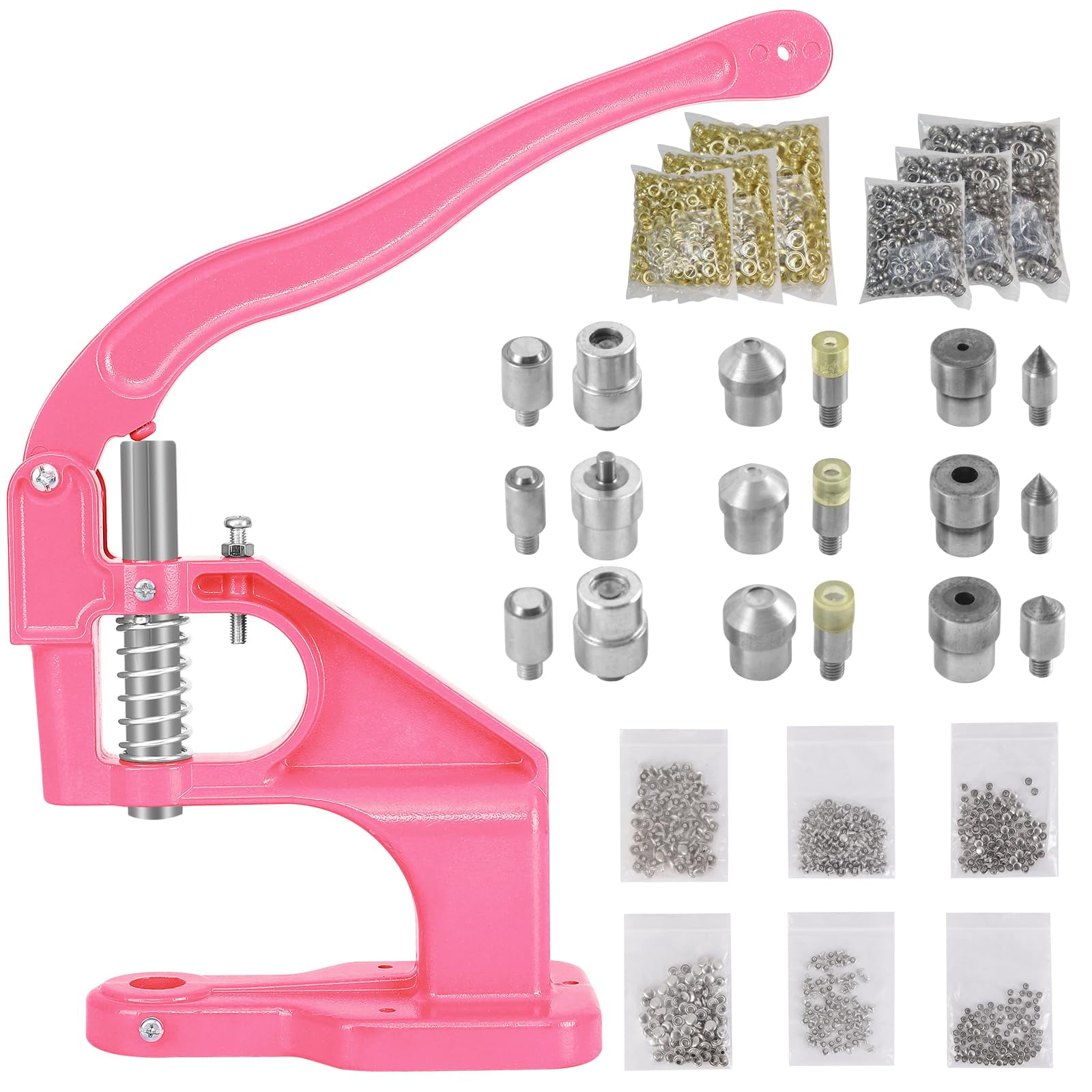 Hand Press Grommet Machine, Grommets Eyelet Tool Kit, Eyelet Punch Tool