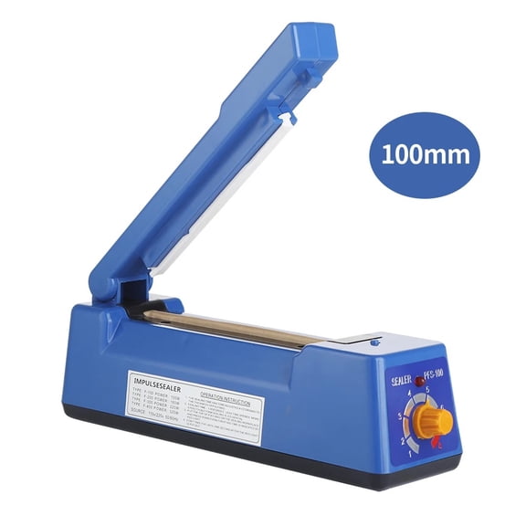 Hand Press Impulse Heat Sealer, Electric Manual Heat Sealing Machine for Plastic Bags Food Storage Bobo Balloon, Fast Heat Packaging Sealer