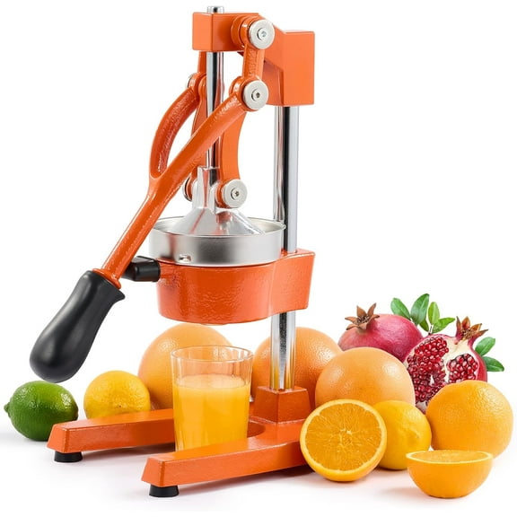 Hand Press Juicer Machine, Manual Orange Juicer and Professional Citrus Juice Press for Orange Watermelon Pom Lime Lemon Juice Cocktail, Commercial Lemon Squeezer and Orange Crusher, Copper