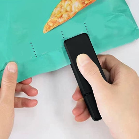 Hand Press Mini Heat Sealer | Portable Plastic Bag Sealing Machine | Black Single Unit Food Freshness Protector for Home Kitchen