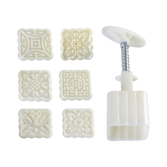 hejhncii Hand Pressed Mooncakes Mold Bean Pastes Cake Press Mould Traditional Square Pastries Molds Kitchen Baking Supplies