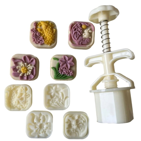 Hand Pressure Cakes Mold ABS Unique Traditional Chinese Pastries Baking Dessert Bakeware