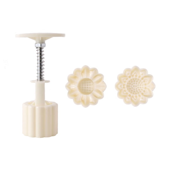 Hand-Pressure Moon Cake Mold Sunflowers Shape Cookie Stamps Moon Cake Makers MidAutumn Festival Cookie Pastry Tool