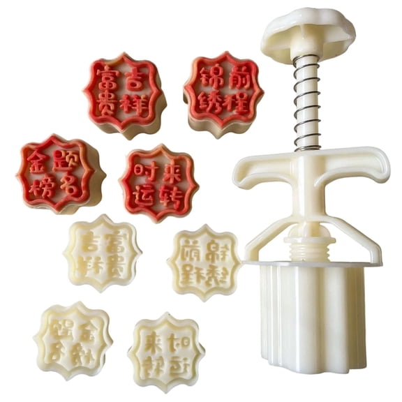 Hand Pressure Moon Cake Molds Characters Pattern Cookie Stamp Moon Cake Maker Festival making Cookie Pastries Tool