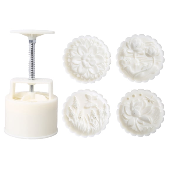 Hand-Pressure Moon Cake Mould Traditional Chinese Lotus Pastry Tool Moon Cake Maker Bath Bombs Food-Grade Plastic DIY