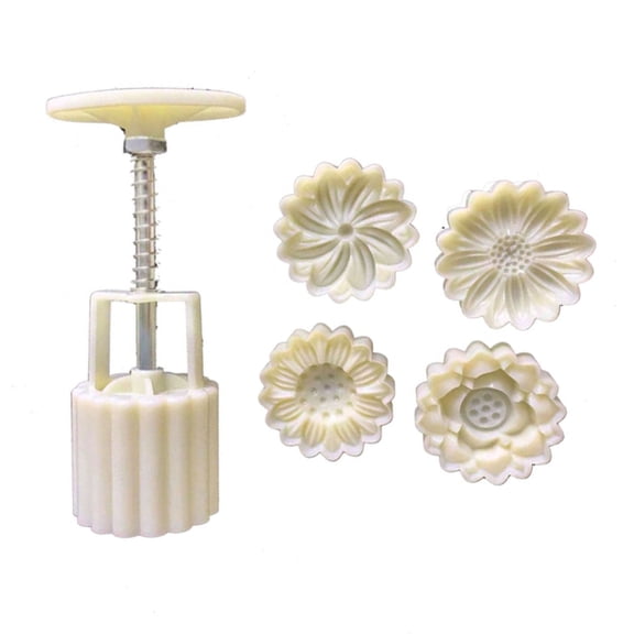 Hand-Pressure Mooncakes Molds Flower Pattern Cookie Stamps Mooncakes Maker