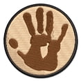 thumbnail image 1 of Hand Print Applique Multi-Color Embroidered Hook & Loop Patch - 2.0 Inch Mini, 1 of 5