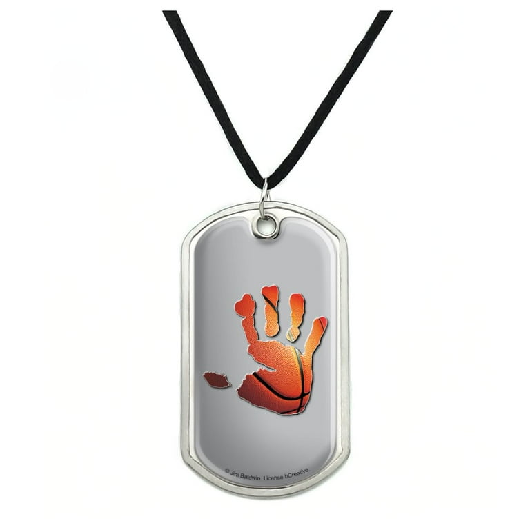 Basketball dog tag necklace best sale