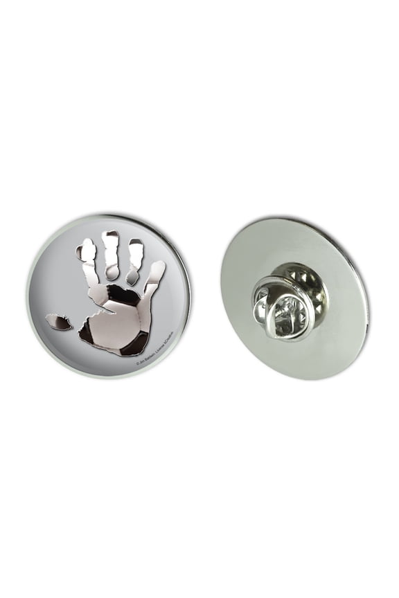 Hand Print Soccer Ball Get a Grip Metal 1.1" Tie Tack Hat Lapel Pin Pinback