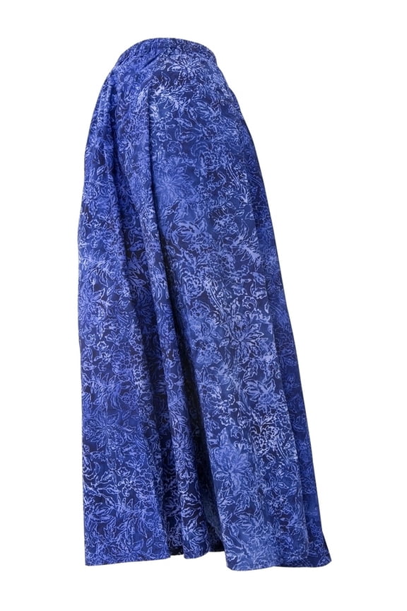 Hand Printed Bali Batik Blue Skirt - Small