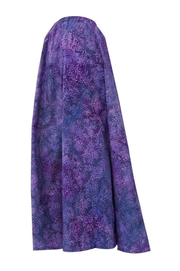 Hand Printed Bali Batik Purple Skirt - Small