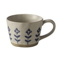 thumbnail image 1 of Hand Printed Mug Design With Line Pattern Ceramic Coffee Mug Ceramic Breakfast Cup 12 oz Cute Retro Coffee Mug A, 1 of 8