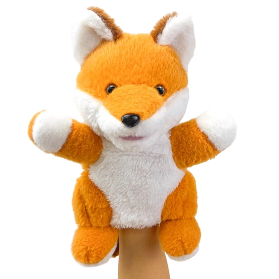 Hand Puppe ts Fox Puppets,9"Realistic Stuffed Animal Puppe ts Cute Fox Stuffed Pupp etswith Movable Mouth,Fox Animal Ha nd Puppets for Adults Hand Puppets