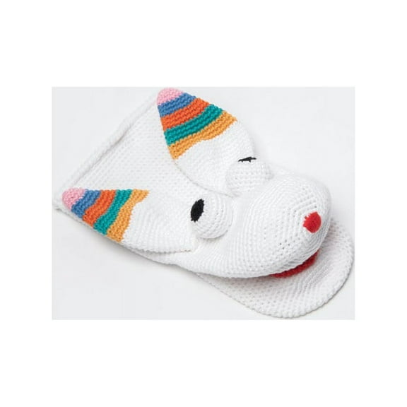 Hand Puppet Bunny Rabbit Newborn Baby Shower Toddler 1st Birthday Gift USA Handmade Knitted Organic Cotton