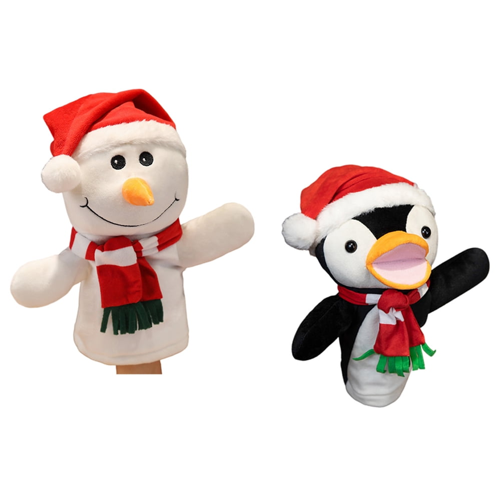 Hand Puppet Festive Christmas Hand Puppet Open Mouth Plush Toy Role ...