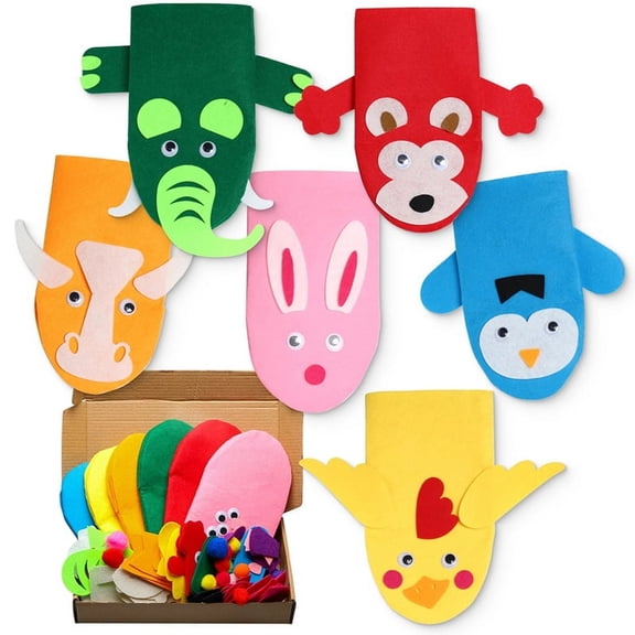 Hand Puppet Making Kit Handicraft Felt Toys for Children Make Your Own Sock