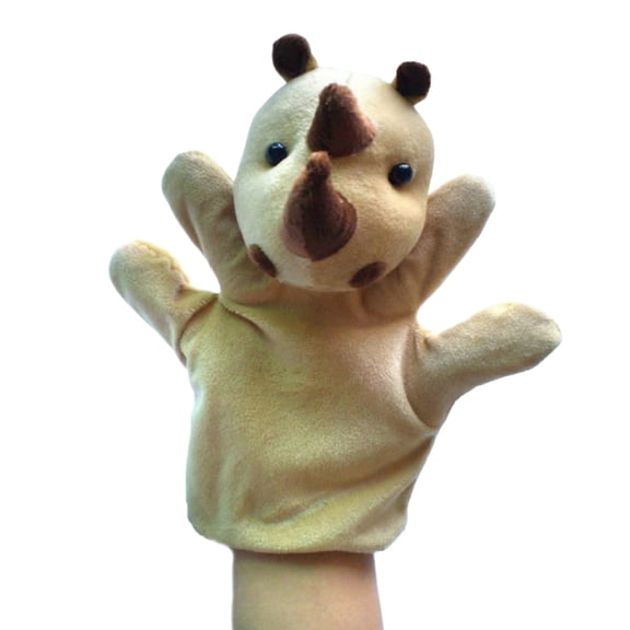 Hand Puppet Plush, Fuzzy Figure, 12 In, Storytelling Props, Pretend Play, Valentine Stuffed Animal, Tan Brown, 1 Pc