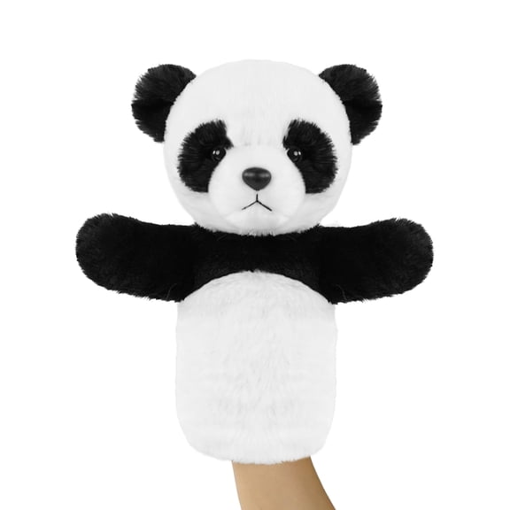 Soft Animal Hand Puppet Preschool Learning Toy Washable Black White Stuffed Story Time Family Fun Interactive Role Play Gift Panda