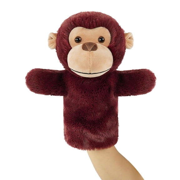 Hand Puppet Soft Fuzzy Stuffed Animal for Baby Story Time Safe Washable Stuffed Adult Hands Fit Interactive Play
