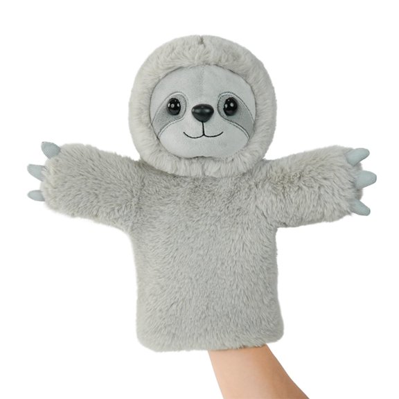 Hand Puppet Toy Speech Therapy Learning Tool Soft Stuffed Animal for Children Adults Family Fun Adult Size Fit Educational Gift Toddler Toy Sloth