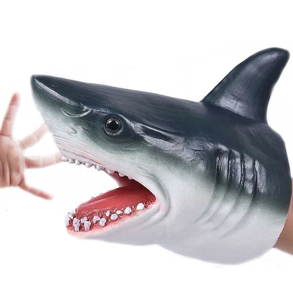Hand Puppet Toys Realistic Latex Animal Shark Role Play Toy Children Toys (Shark)