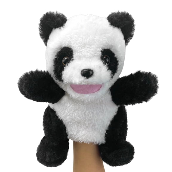 Hand Puppets Plush Panda Puppet,9" Hand Puppets Realistic Animal Puppets Panda Stuffed Animal Hand Puppets , Stuffed Panda Hand Puppets with Movable Mouth Role Gift
