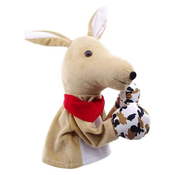 Hand Puppets for Kids,Animal Sound Boxing Gloves Hand Puppets,Interactive Punching Game,Parent-Child Early Learning Toy with Fun Sounds (Kangaroo)