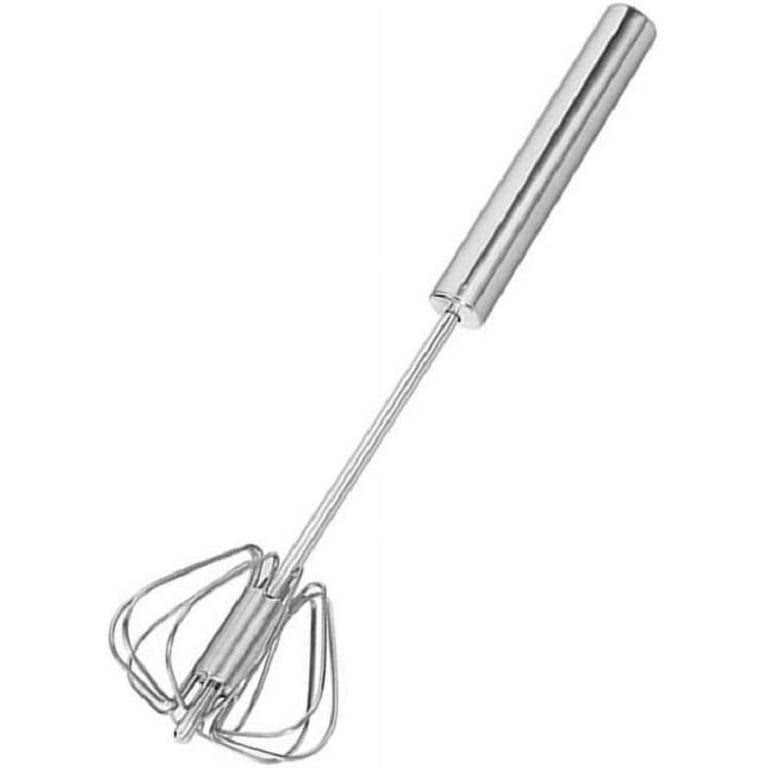 Hand Push-Down Zip Whisk 10 Stainless Steel Rotary Whisk - Easy to  Use,Semi-Automatic Whisk Mixer Egg Milk Beater 