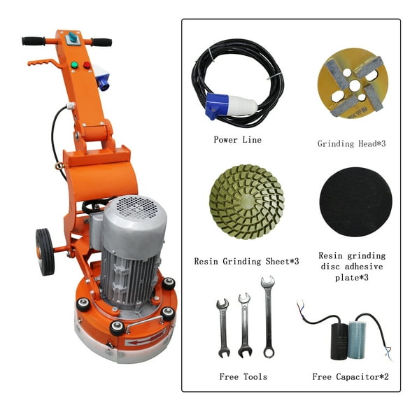 Hand Push Floor Grinding and Trimming Machine Concrete Cement Floor Ground Polishing Machine 220V