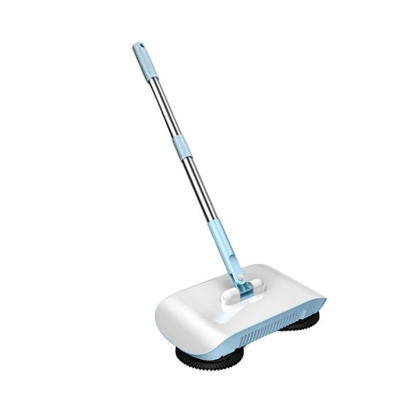 Hand Push Intelligent 3-in-1 Sweeper for Apartments and Offices, Stainless Steel Rod, Adjustable Length, Dry Sweep & Wet Mop, Ideal for Hardfloor Cleaning, Lightweight & Quiet, No Electricity Needed