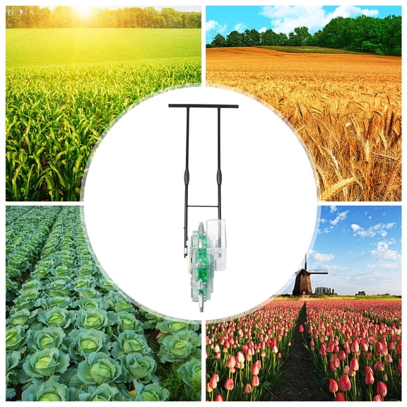Hand Push Seeder  8.8lb Capacity Precision Seed Planter with 12 Nozzles, Adjustable Depth & Spacing, Bionic Duckbill Design for Corn, Soybean, Peanut  Labor Saving Garden Tool for Small Farms