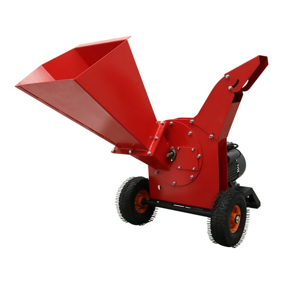 Hand Pushed Wood Crusher Shredder Movable Tree Grinder Wood Powder Making Machine Branch Crusher for Corn Straw Grass Fruit Trees 220V