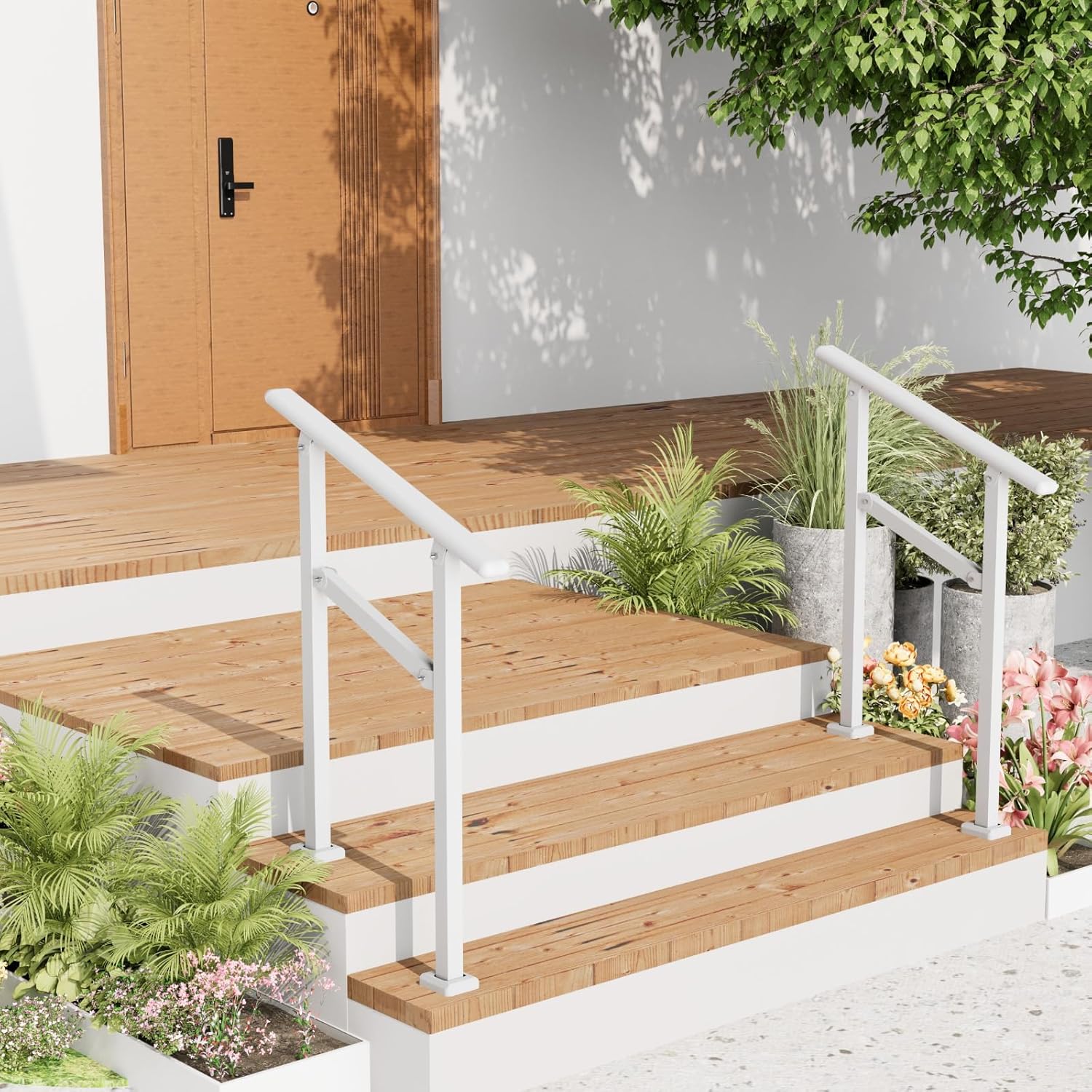 Hand Rails for Outdoor Steps,2-3 Step Railing for Stairs,Adjustable ...