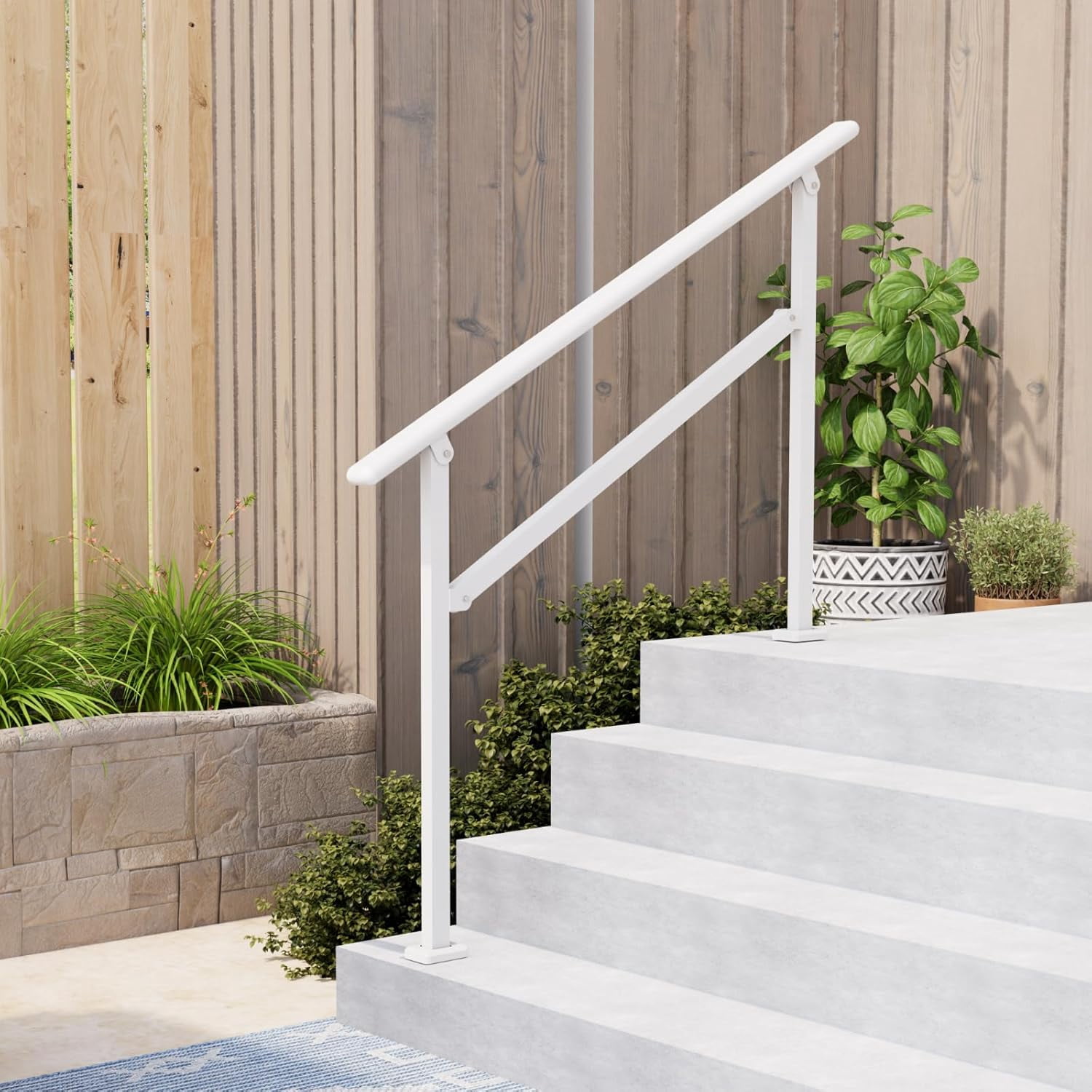 Hand Rails for Outdoor Steps,2-3 Step Railing for Stairs,Adjustable ...
