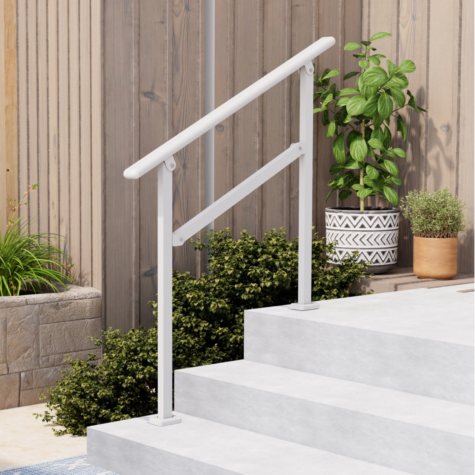 Home Front Step Hand Railing Hand Rails for Outdoor Steps,2-3 Step Railing for Stairs,Adjustable ...