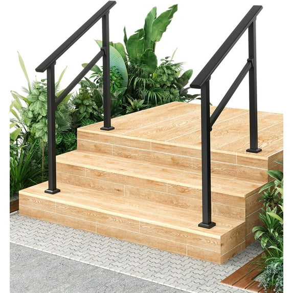 Hand Rails for Outdoor Steps,Step Stair Handrail & Indoor Stair Railing Kit,Railings for Outdoor Steps and Hand Rails for Seniors for Porch Railing & Deck Hand Rail