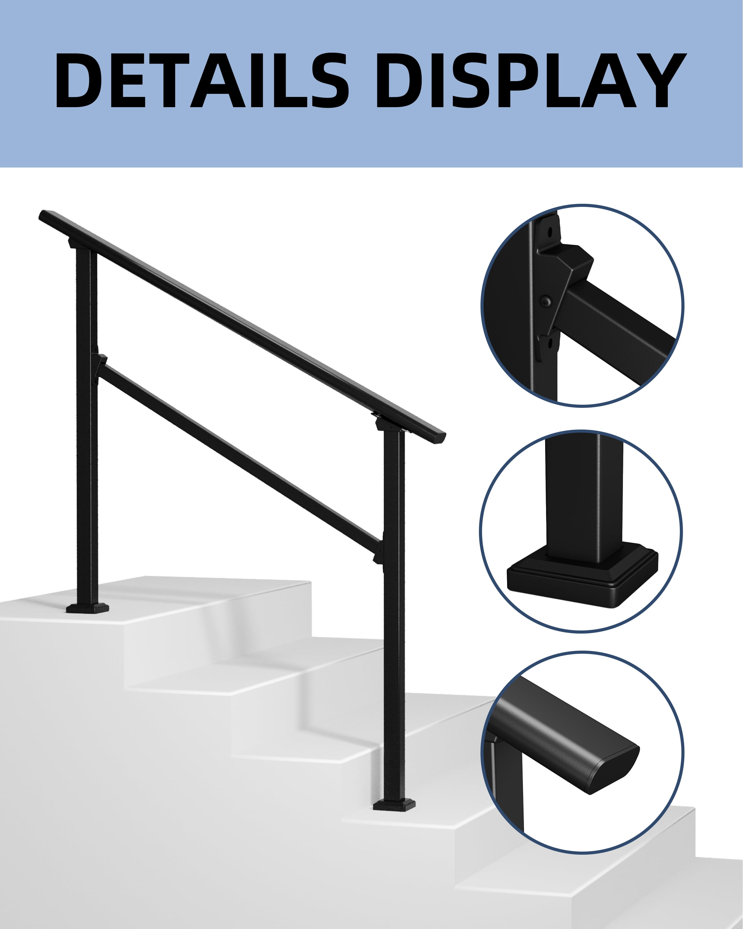 Hand Rails for Outdoor Steps,Step Stair Handrail & Indoor Stair Railing ...