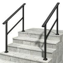 Hand Rails for Outdoor Steps, 3-4 Step Handrail 2 Pack,