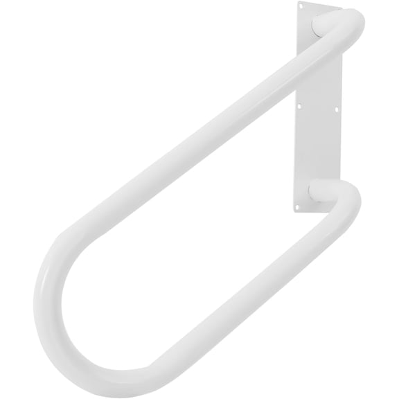 Hand Rails for Outdoor Steps U-Shaped Safety Wall Mount Safety Railings Left Side Wall Mounted Handrail Grab Bars for 1-3 Steps Indoor Stairs (White)