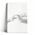 thumbnail image 1 of Hand Reaching For Jesus' Hem Canvas Wall Art, Minimalist Black And White Line Art Decor, Surreal Artwork For Bedroom, Bathroom, Living Room, Ready To Hang 8*12inch(20*33cm), 1 of 6