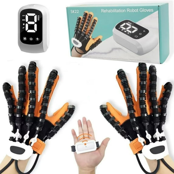 Hand Rehabilitation Robot Gloves, 3rd Generation Portable USB Chargeable Hand Stroke Recovery Equipment, 4 Modes & 9 Strength Levels Robot Hand Gloves For Hemiplegia Hand Therapy