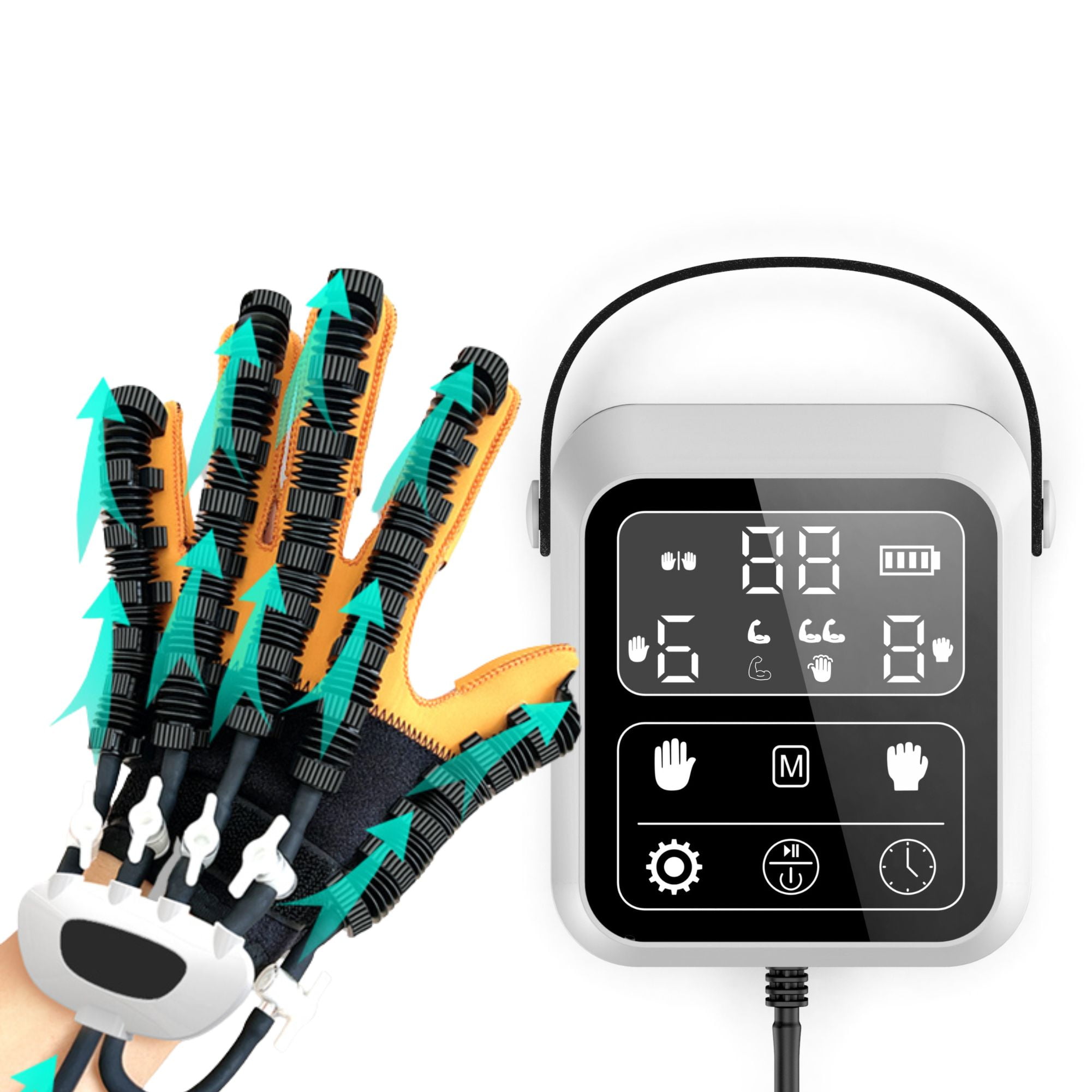 Hand Rehabilitation Robot Gloves - Portable Stroke Recovery Glove with 4 Modes \u0026 9 Strength Levels, Hemiplegia \u0026 Arthritis Therapy Glove for Hand Rehabilitation and Mobility Improvement