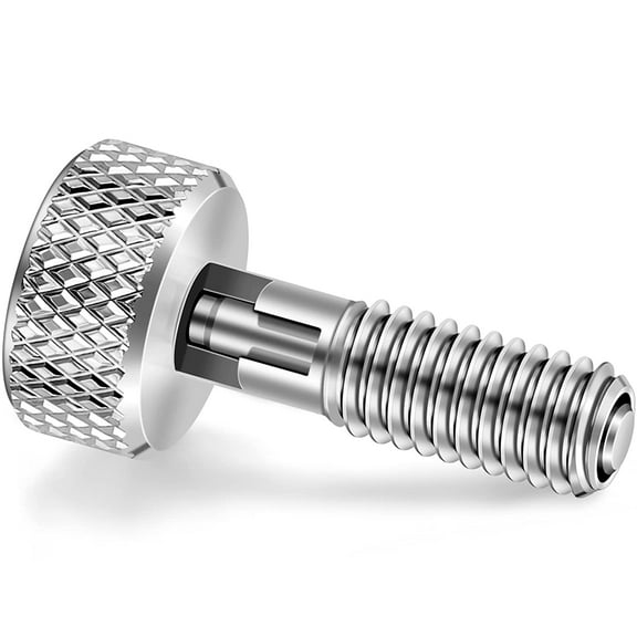 Hand Retractable Spring Plunger with Knurled Handle Stainless Steel Lock-Out M6 Type Release Pins for Rolling Toolbox A,1 * Hand retractable spring plunger,Silver