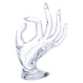 thumbnail image 1 of Hand Ring Holder, Hand Jewelry Holder Ring Display Stand Jewelry Display Transparent Heavy Base Decorative, Clear, 1 of 5
