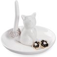 thumbnail image 1 of Hand Ring Holder Jewelry Dish, Victory Hand Jewelry Holder Peace Sign Finger Ring Stand - Wedding Engagement Ring Dish Tray, Funny Gifts for Women Birthday Christmas Valentines Mother‘s Day, 1 of 13