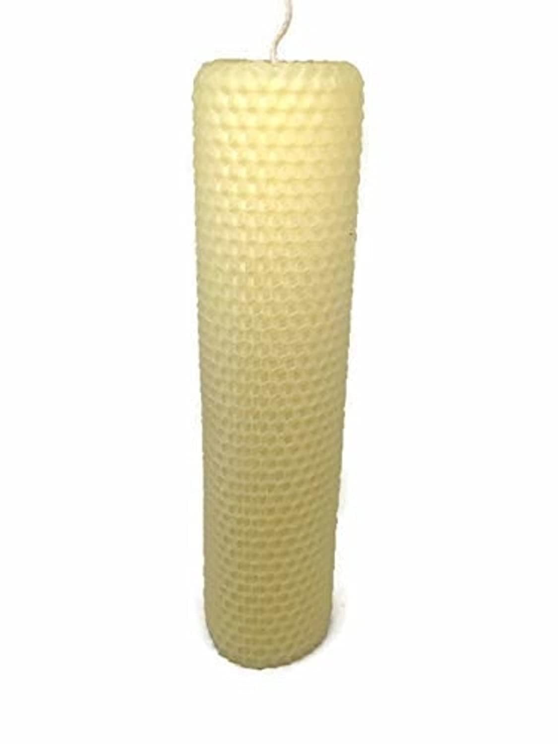 4 Pure Beeswax Rolled Pillar Candle