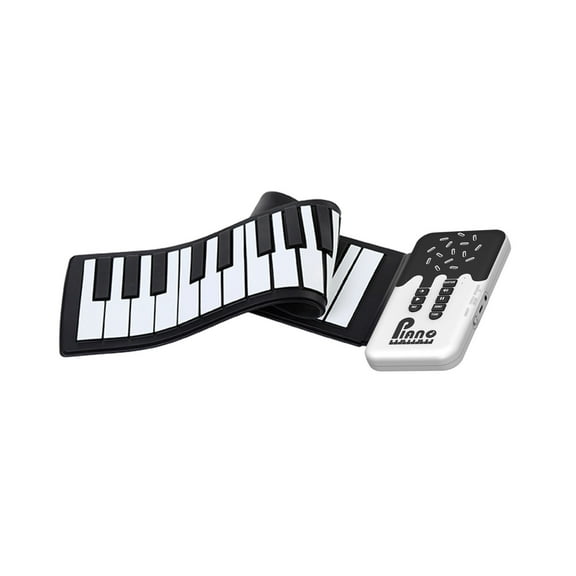 Hand Rolled Piano 49 Keys Portable Folding Soft Keyboard With Built-In Lithium Battery For Beginners 31.6 X 5.7 Inches 1.46Lb