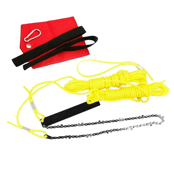 Hand Rope Saw Limb Cutter Tree Trimmer 24 Inch Steel Blade with 25ft Ropes for High Branch Pruning Yard Work