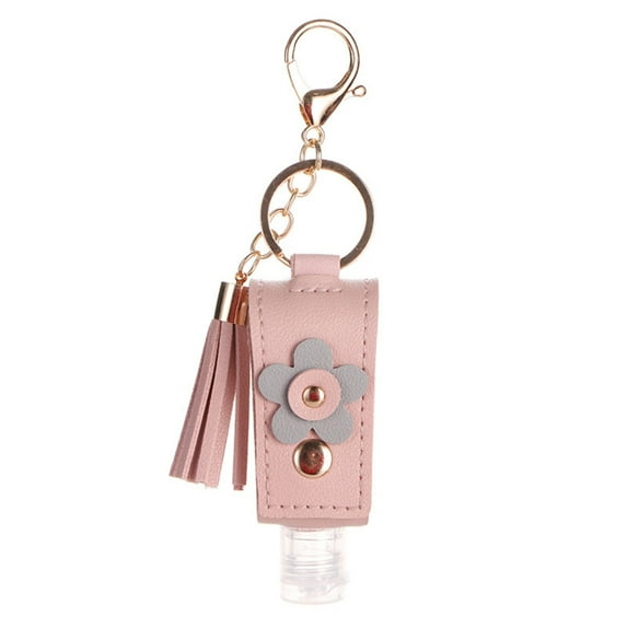 Hand Sanitizer Holder Keychain with Portable Travel Mini Bottle Empty Small Size Refillable Cosmetic Containers