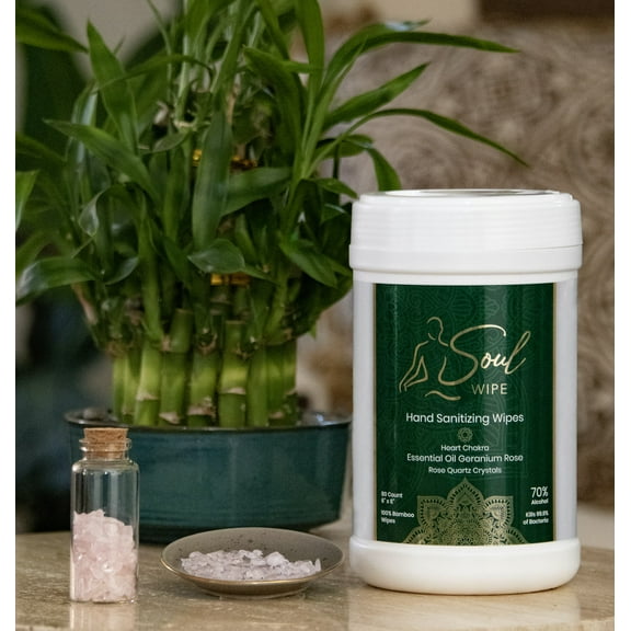 Hand Sanitizer made with Geranium Rose Oil Pure Essential /Heart Chakra Aromatherapy.